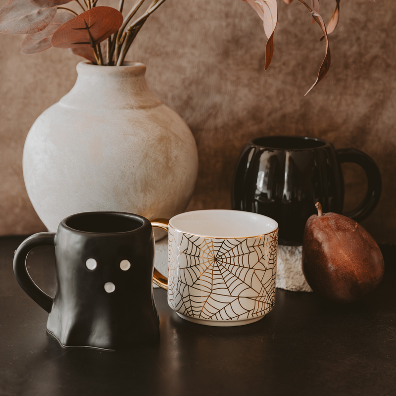*NEW* Black Ghost Coffee Mug - Halloween & Fall Decor