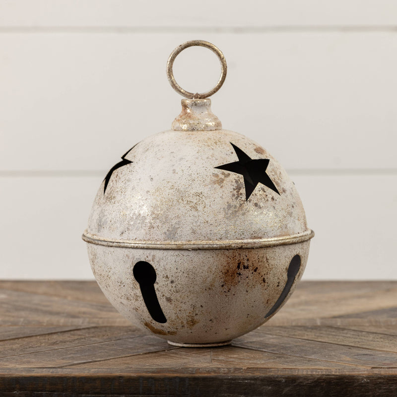 8.5" WHITE STAR SLEIGH BELL