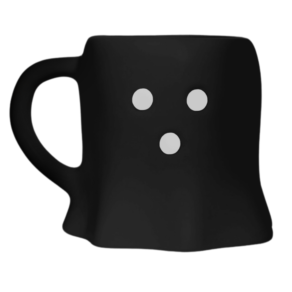 Black Ghost Coffee Mug - Halloween & Fall Decor
