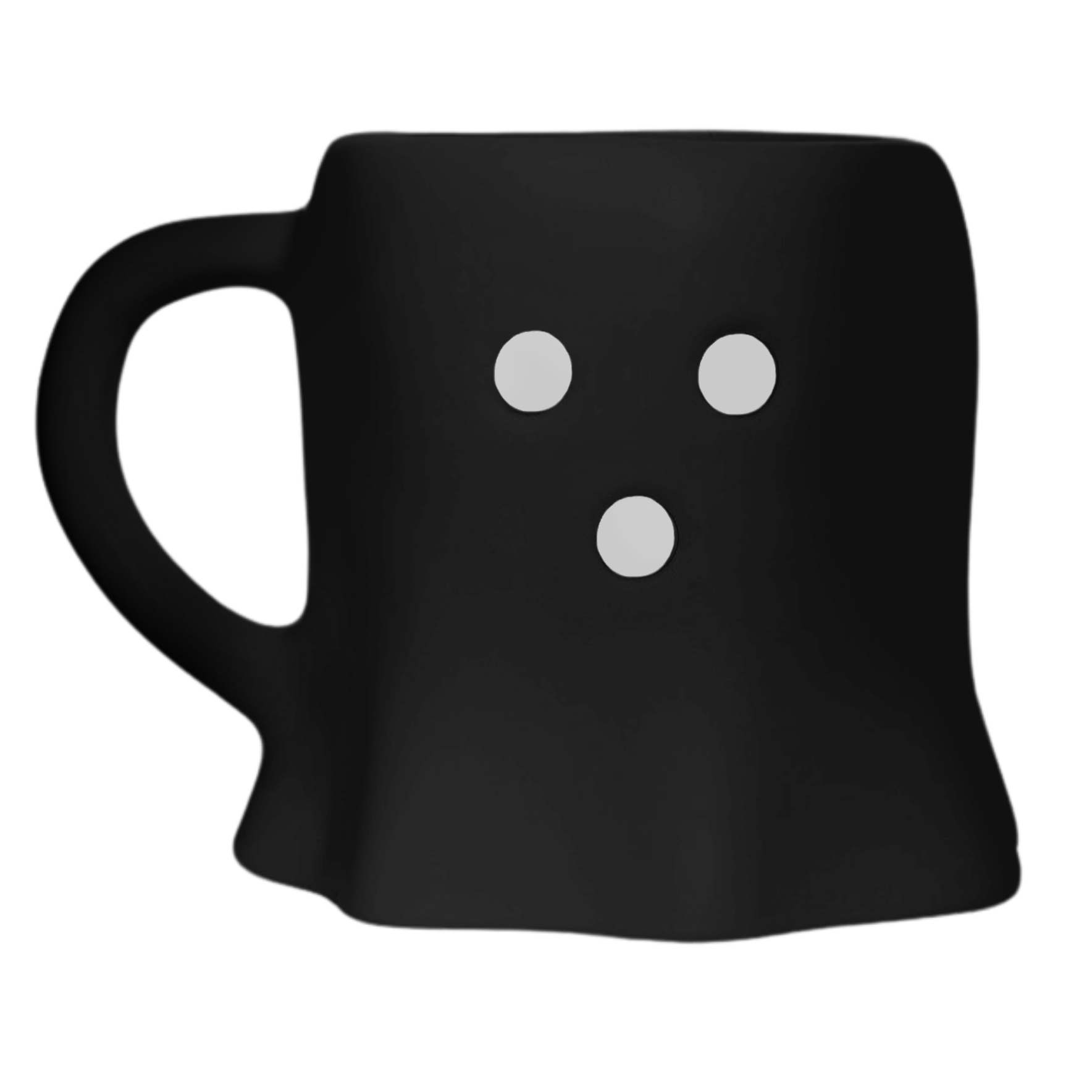 Black Ghost Coffee Mug - Halloween & Fall Decor
