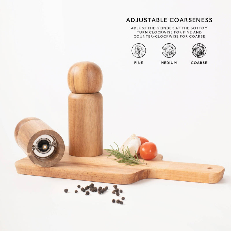 Guayabo Spice Mills (2-Pack, Grinders) - Acacia Wood - Mae It Be Home
