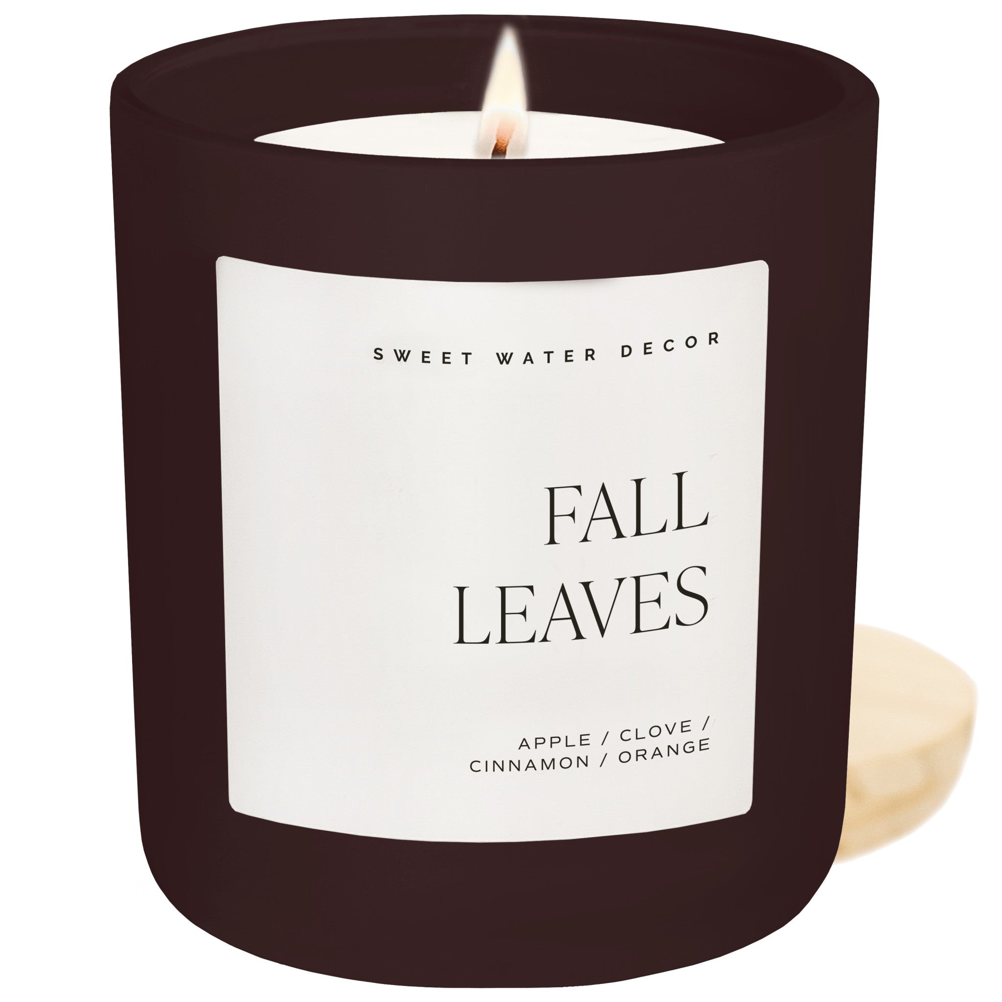 Fall Leaves 15 oz Soy Candle, Matte Jar - Home Decor