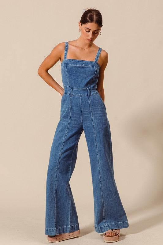 Retro Denim Jumpsuit