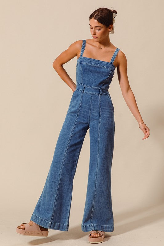 Retro Denim Jumpsuit