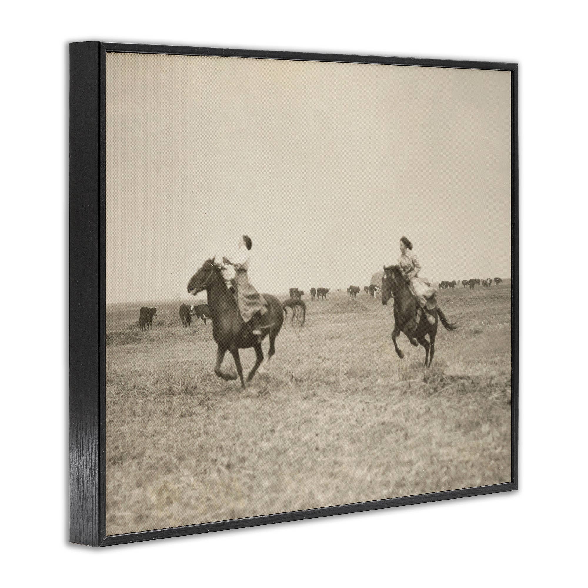 Riding through the West Framed Print