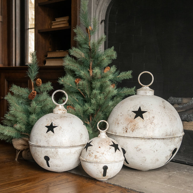 8.5" WHITE STAR SLEIGH BELL