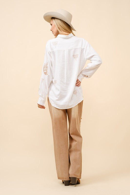 Be a Legend Western Embroidered Blouse