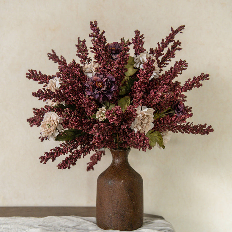 21" MULBERRY HEATHER BUSH