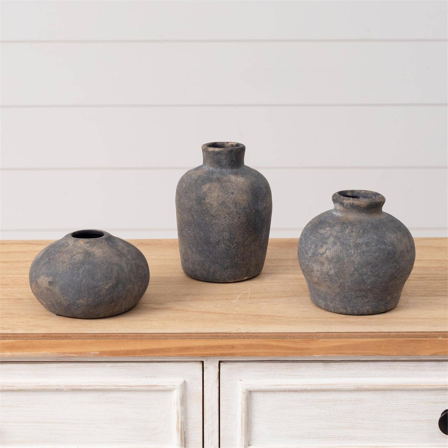 Black Distress Bud Vases