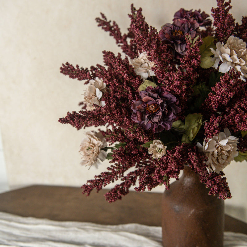 21" MULBERRY HEATHER BUSH