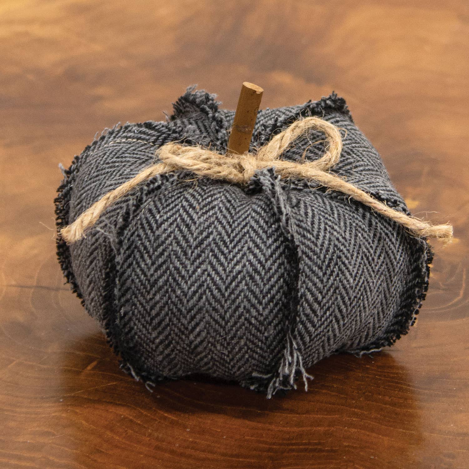 Dark Gray Chevron Pumpkin, Small