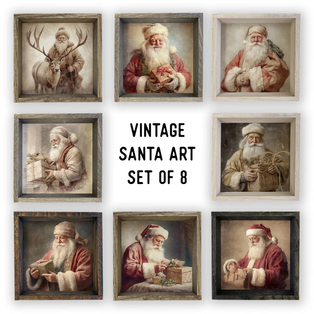 Vintage Christmas Signs -Each will Vary
