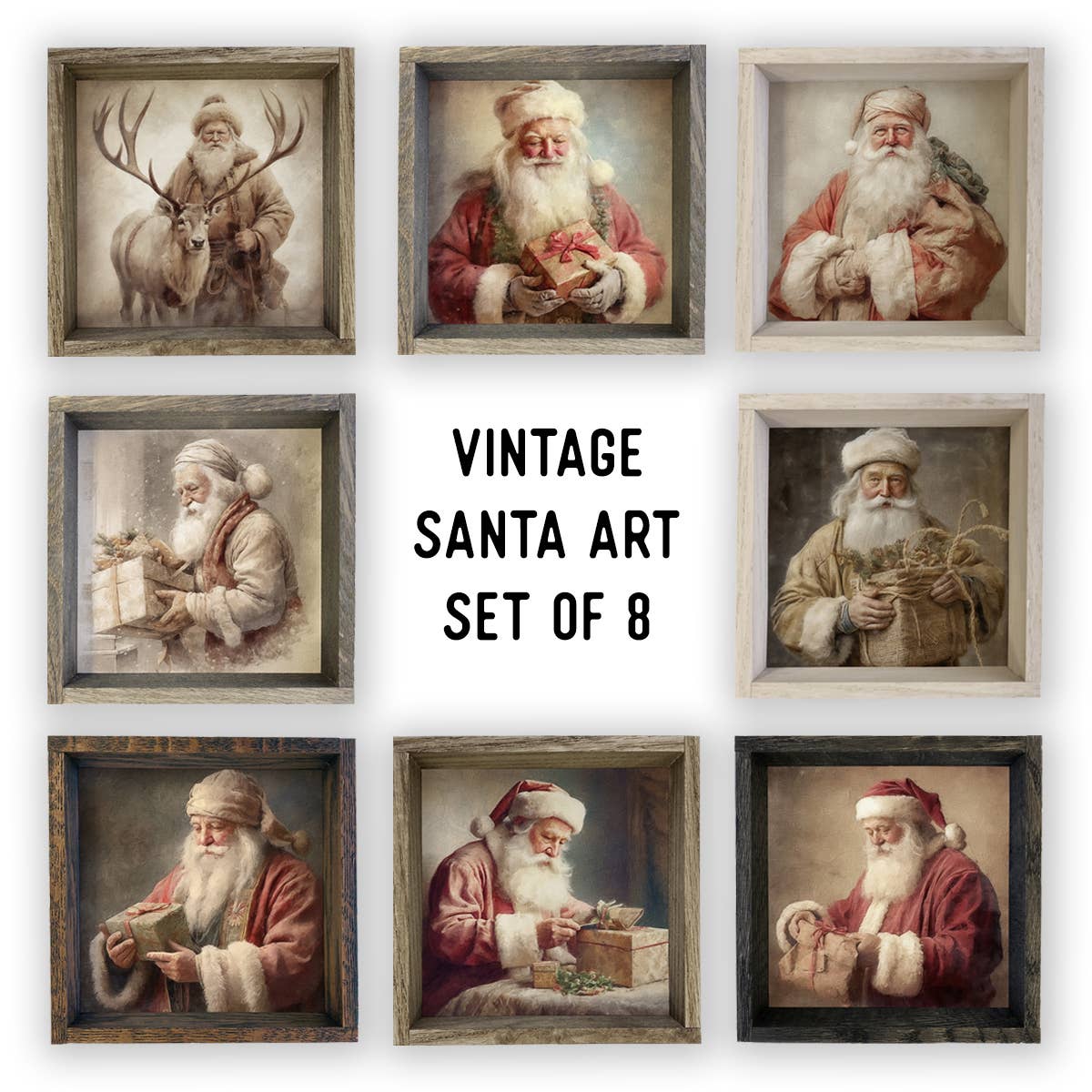 Vintage Christmas Signs -Each will Vary