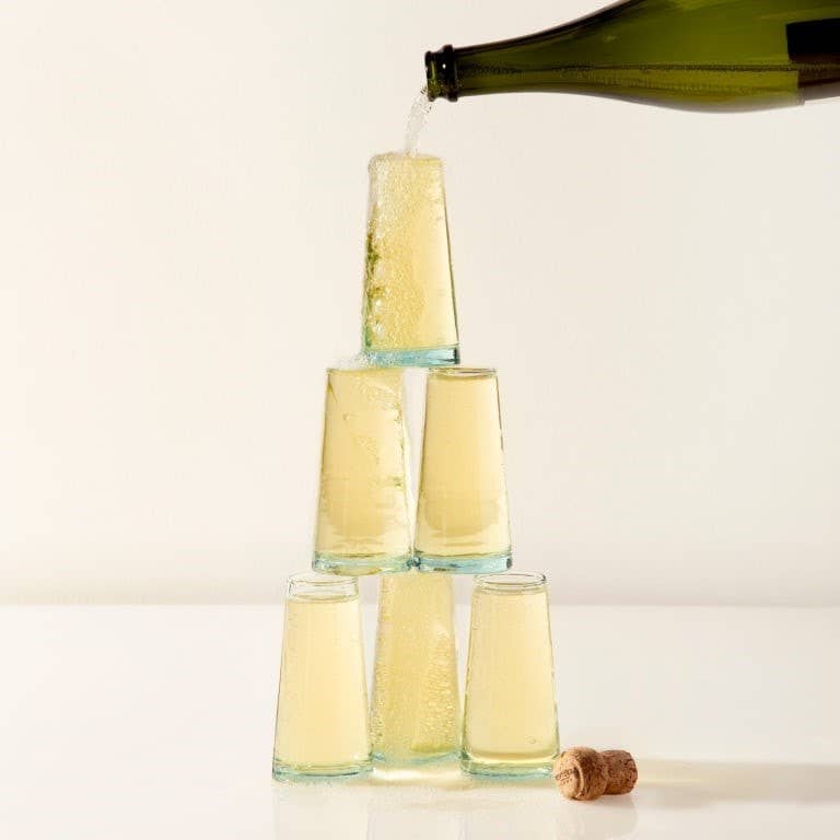Handblown Moroccan Cone Champagne Glasses