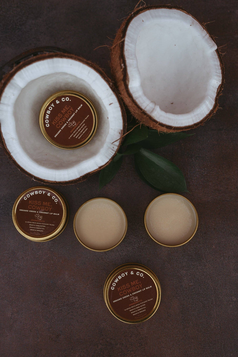 Kiss Me, Cowboy - Organic Cocoa & Coconut Lip Balm
