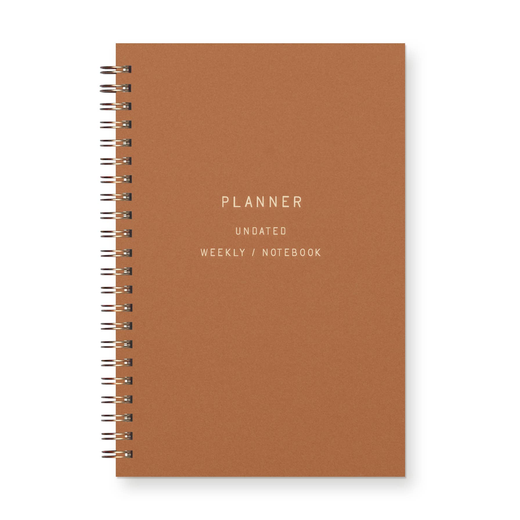 Standard Type Undated Weekly Planner Journal