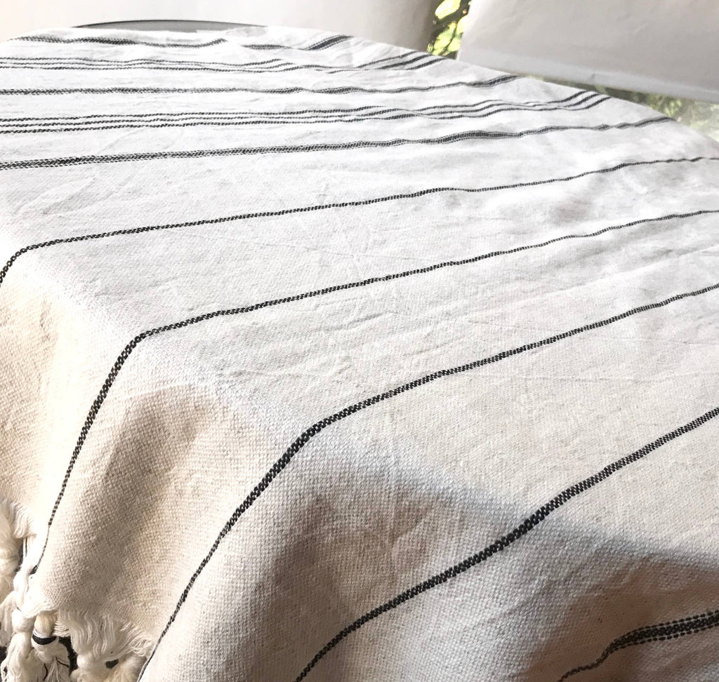 Natural Linen Throw