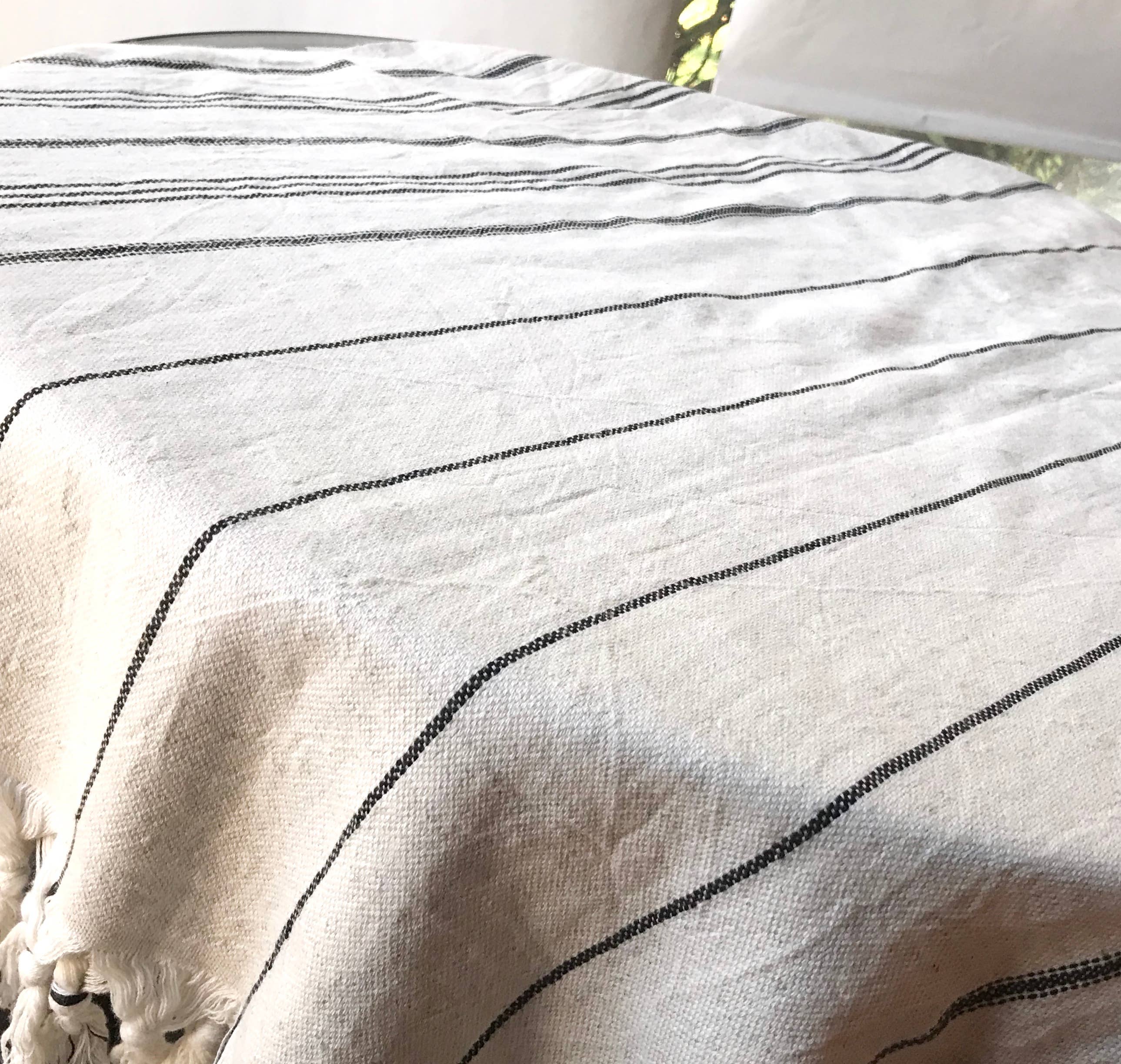 Natural Linen Throw