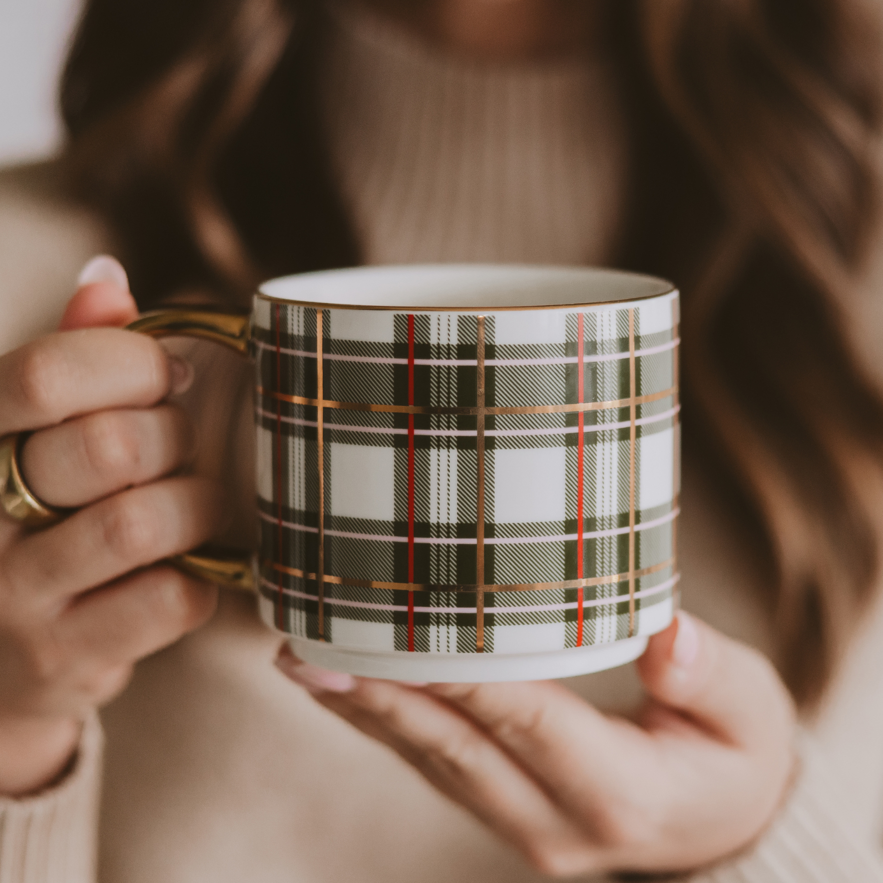 *NEW* Green Plaid Coffee Mug - Christmas Decor & Gifts