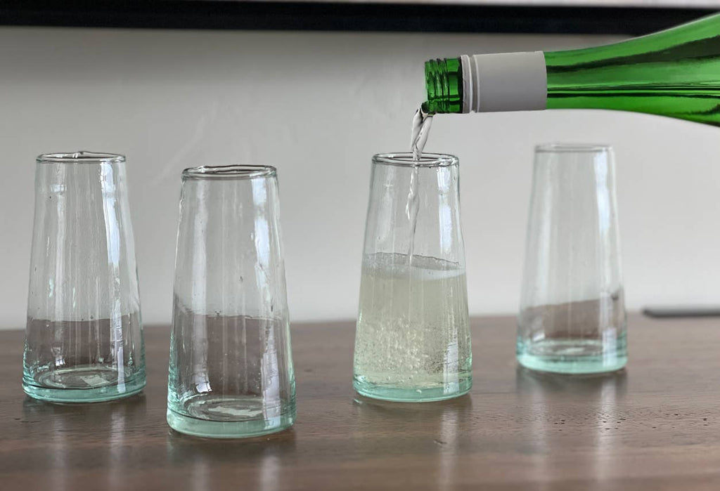 Handblown Moroccan Cone Champagne Glasses