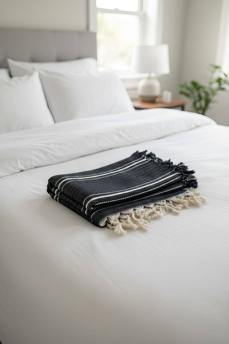 Minimalist 100% Cotton Throw Blankets & Bedspreads