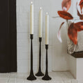 Cast Iron Taper Candle Holders, Set of 3 - Home Decor