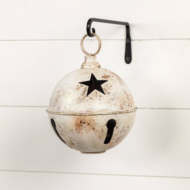 8.5" WHITE STAR SLEIGH BELL