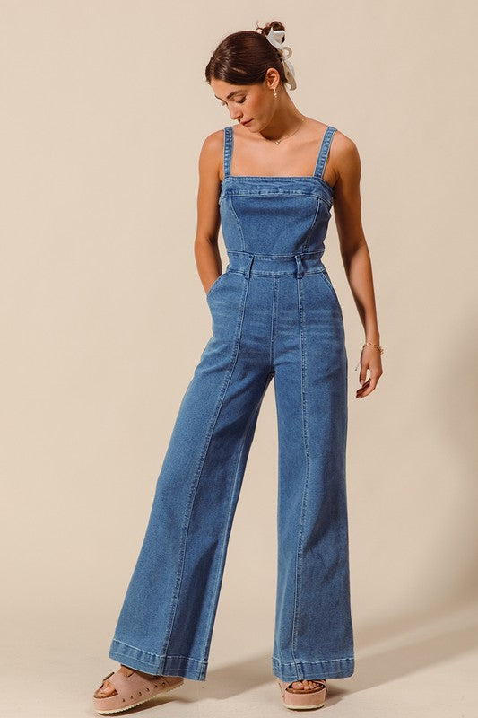 Retro Denim Jumpsuit