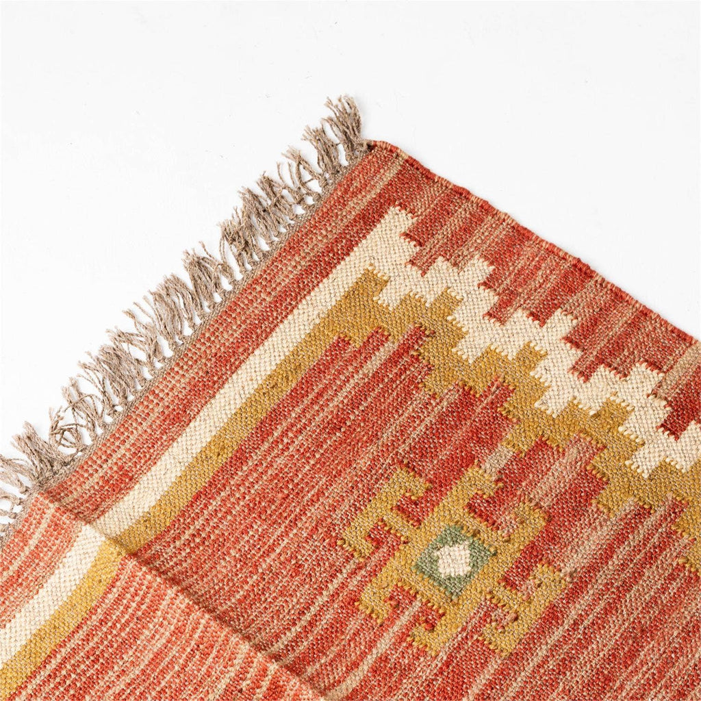Kilim Dhurrie Rug Jute, Wool, 3' X 5'