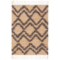 Tetra Recycled Leather Chindi Rug 2 x 3 Ft