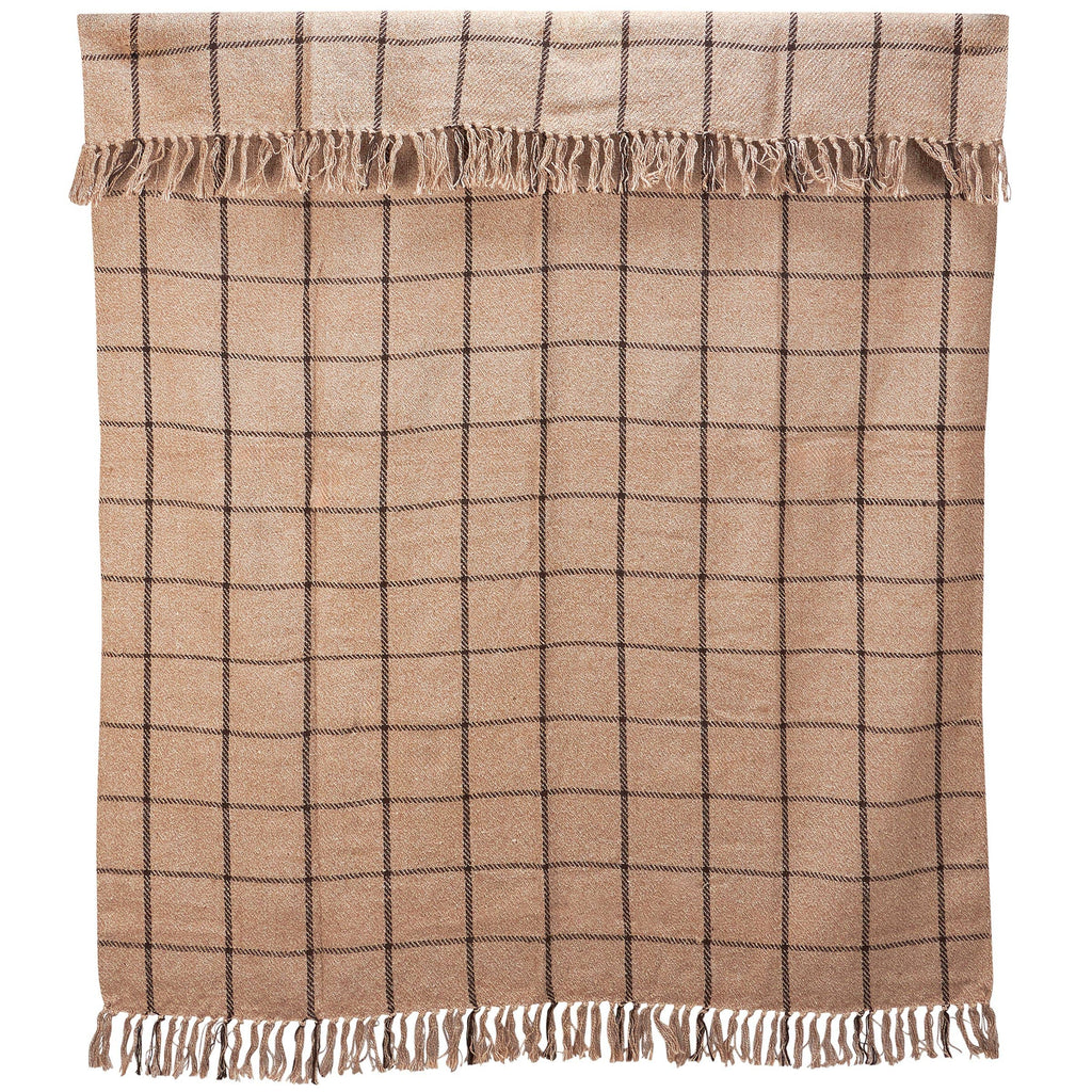 Black Grid Throw