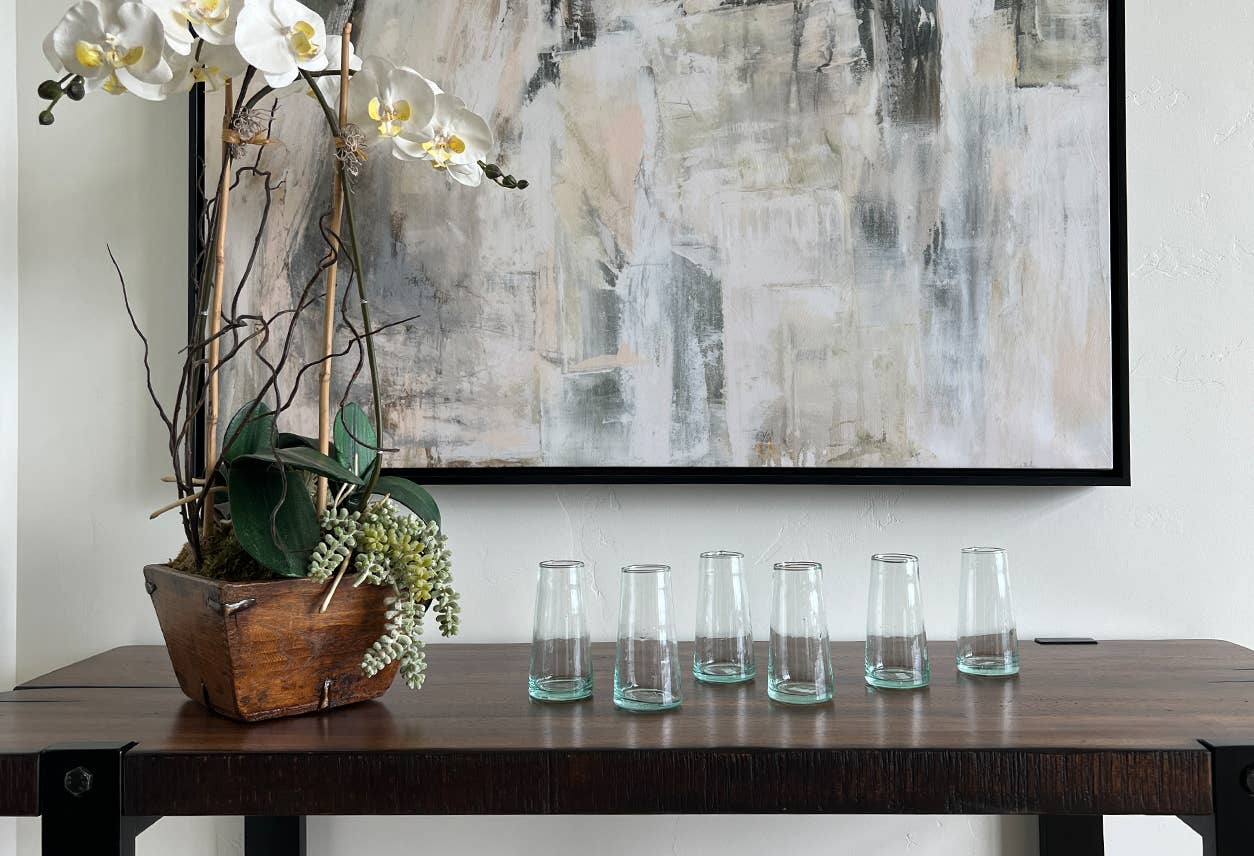 Handblown Moroccan Cone Champagne Glasses