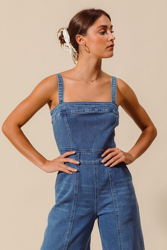 Retro Denim Jumpsuit