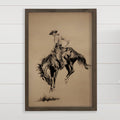 The Frontier Rider - Wood Framed Wall Art
