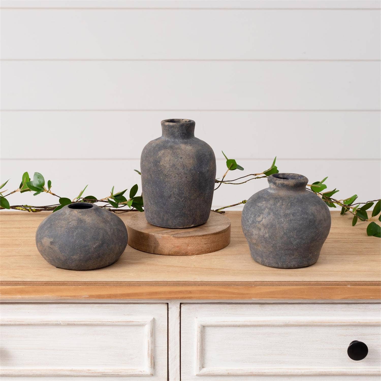 Black Distress Bud Vases