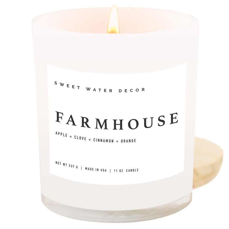Farmhouse 11 oz Soy Candle - Fall Home Decor & Gifts