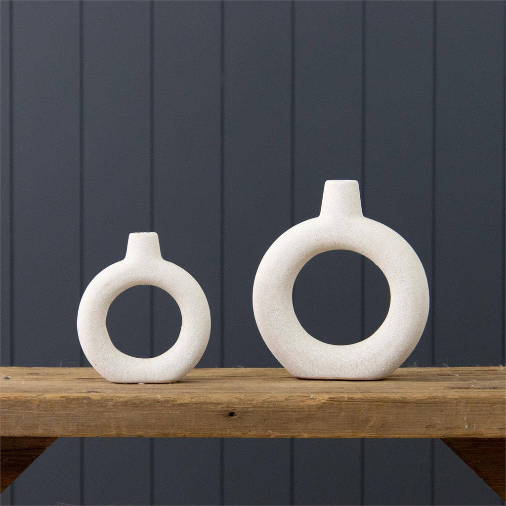 Textured Donut Vases (Set Of 2)