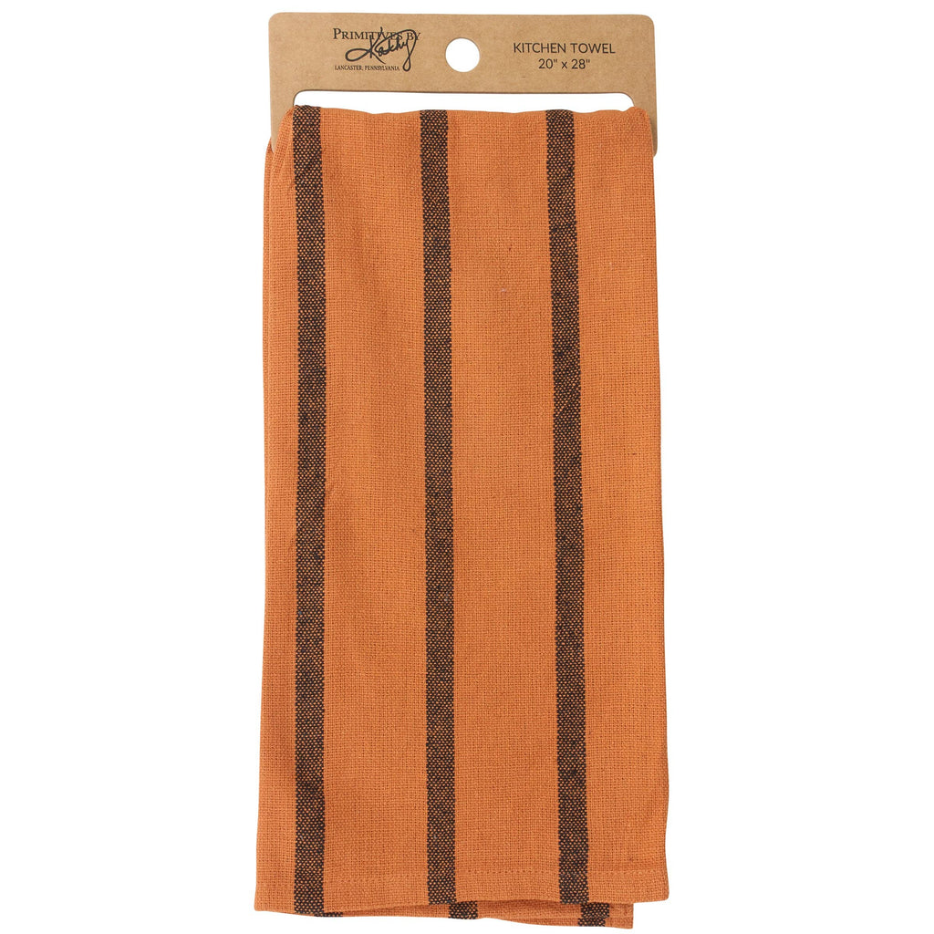 Orange Stripe Kitchen Towel
