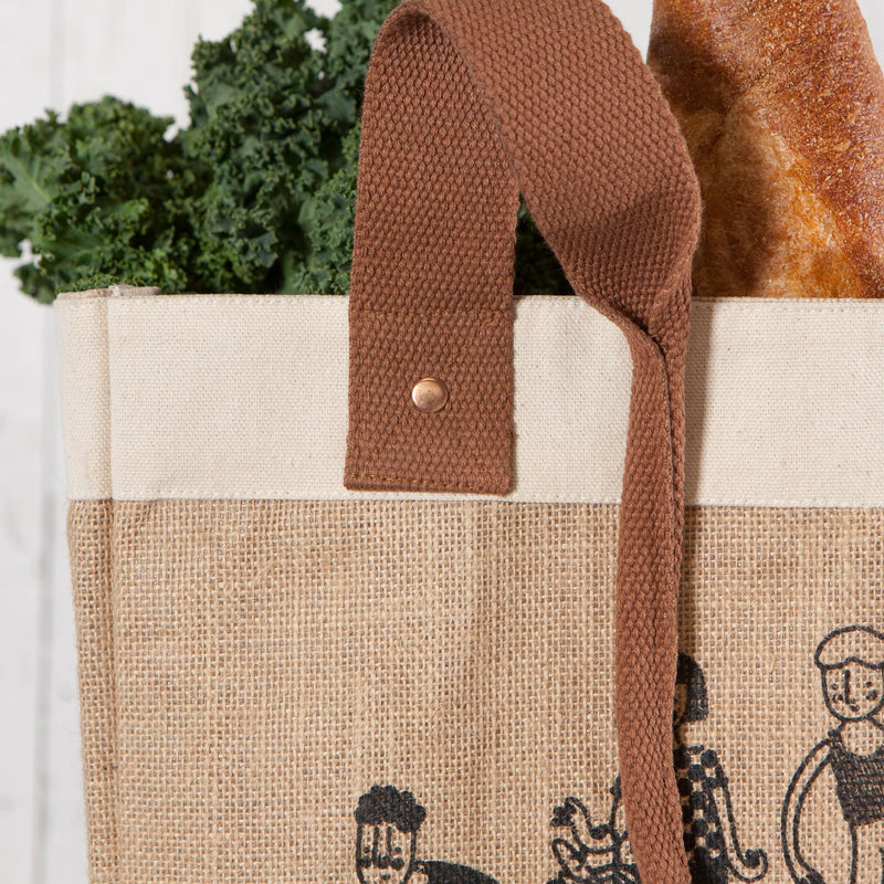 Shop Local Large Burlap Shopping Bag - Mae It Be Home