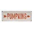 Pumpkins Arrow Rustic Metal Sign