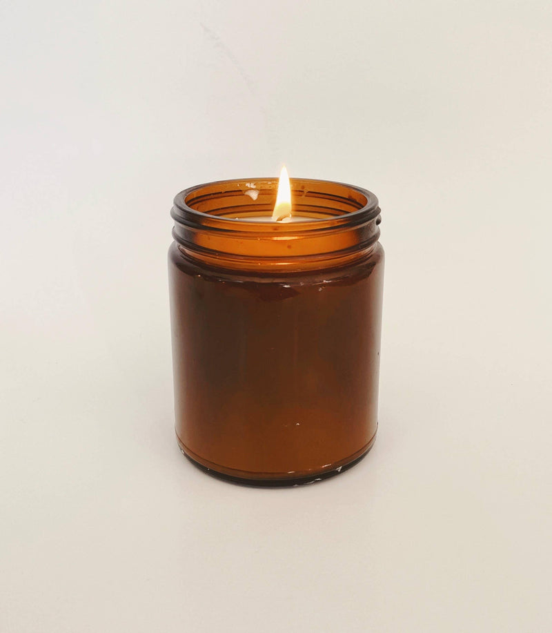 Golden Hour 8 oz coconut wax amber jar candle - Mae It Be Home