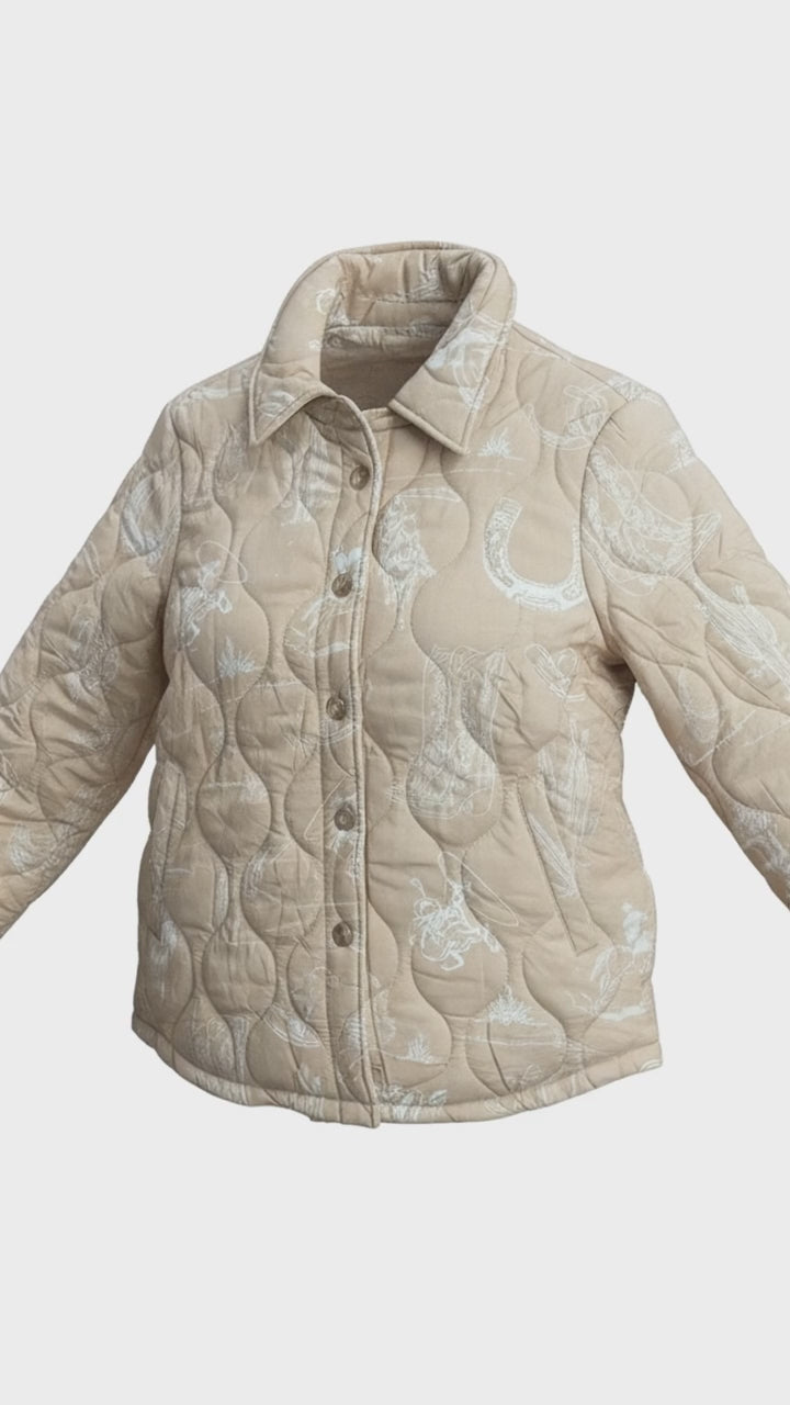 Taupe Quilted Ranch Shacket