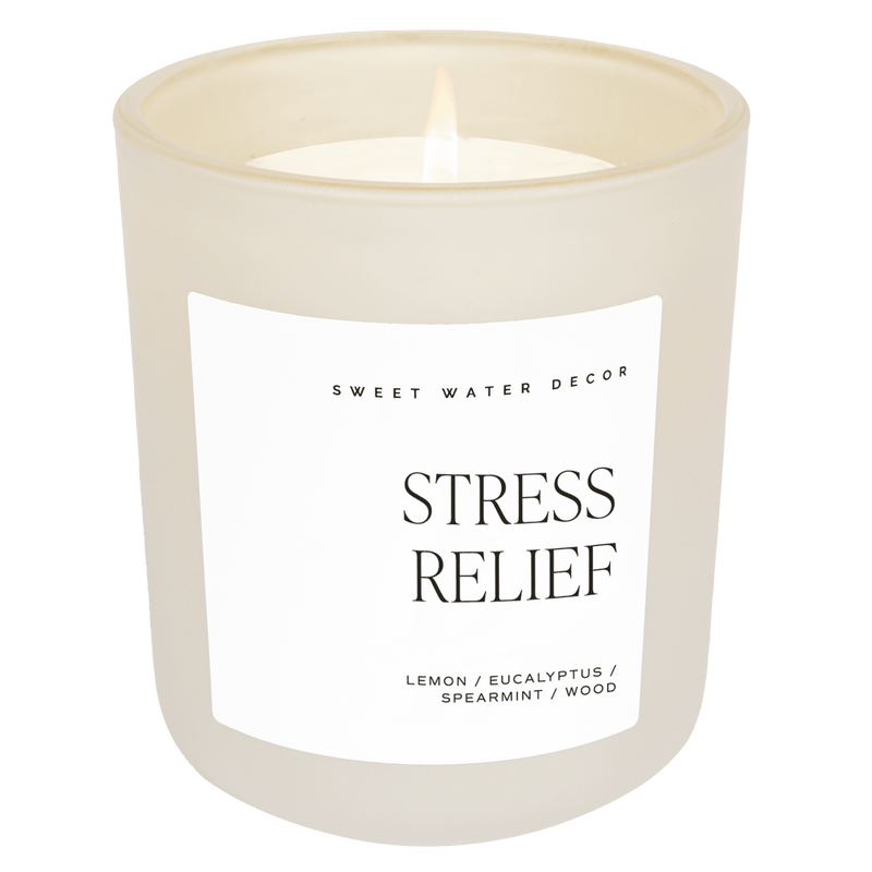 *NEW* Stress Relief 15 oz Soy Candle, Matte Jar - Home Decor - Mae It Be Home