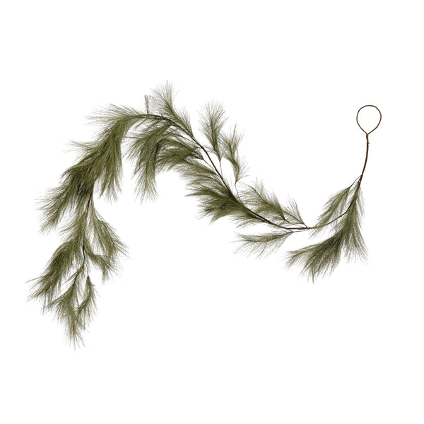 72" Faux Grass Plume Garland - Mae It Be Home