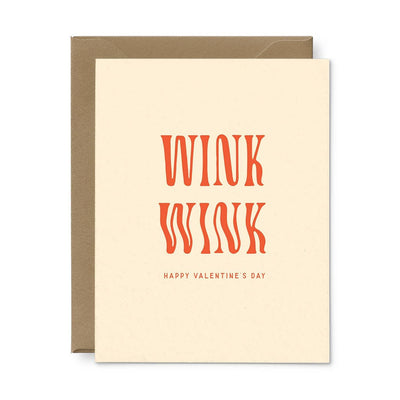 Wink Wink Valentine's Day Greeting Card - Mae It Be Home