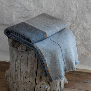 Abbie Wool Blended Throw -Gray - Mae It Be Home