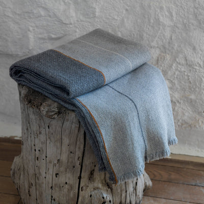 Abbie Wool Blended Throw -Gray - Mae It Be Home