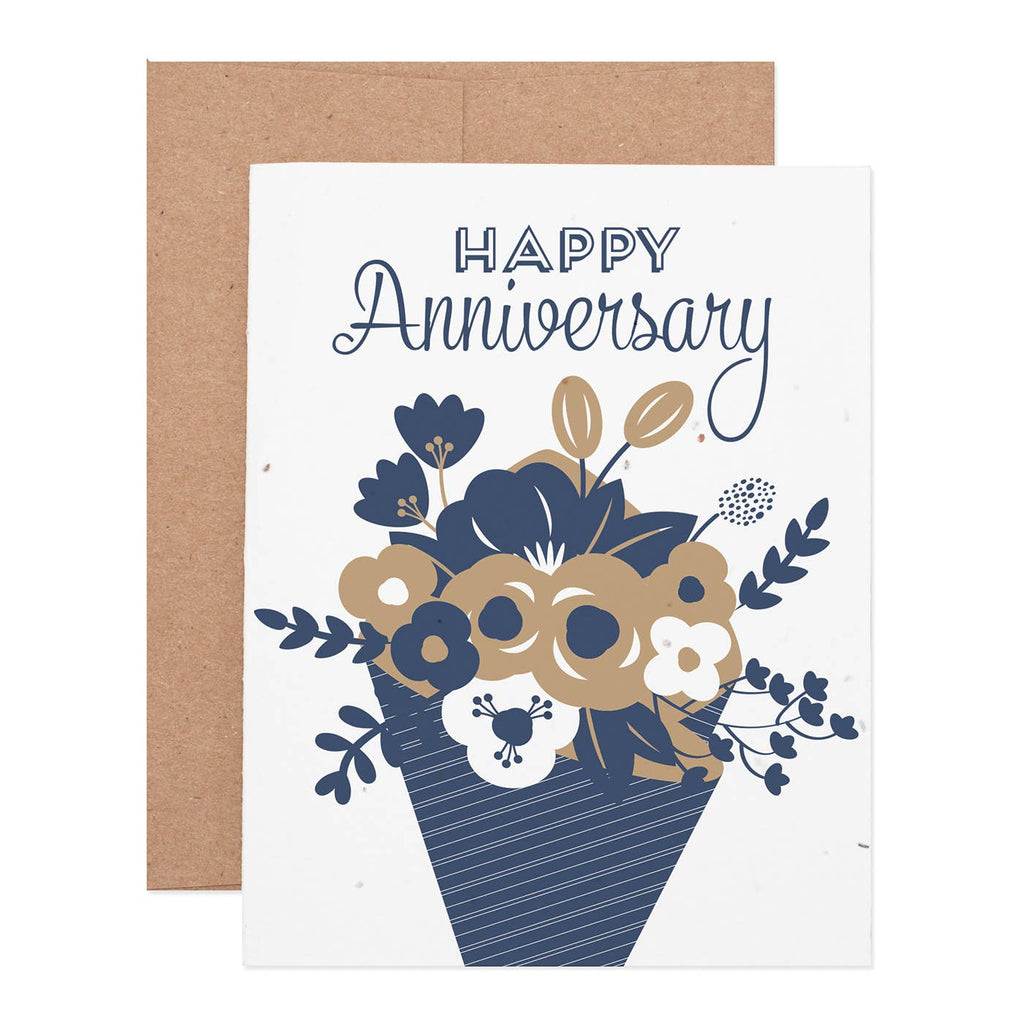 Anniversary Flower Bouquet Seeded Plantable Greeting Card - Mae It Be Home