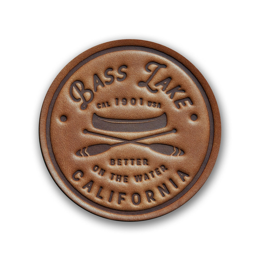 Bass Lake Leather Coaster - Mae It Be Home