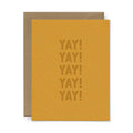 Yay! Yay! Yay! Letterpress Greeting Card